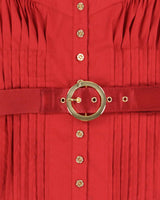 Vintage 2010s Bebe Ruffle Sleeve Belted Blouse - S