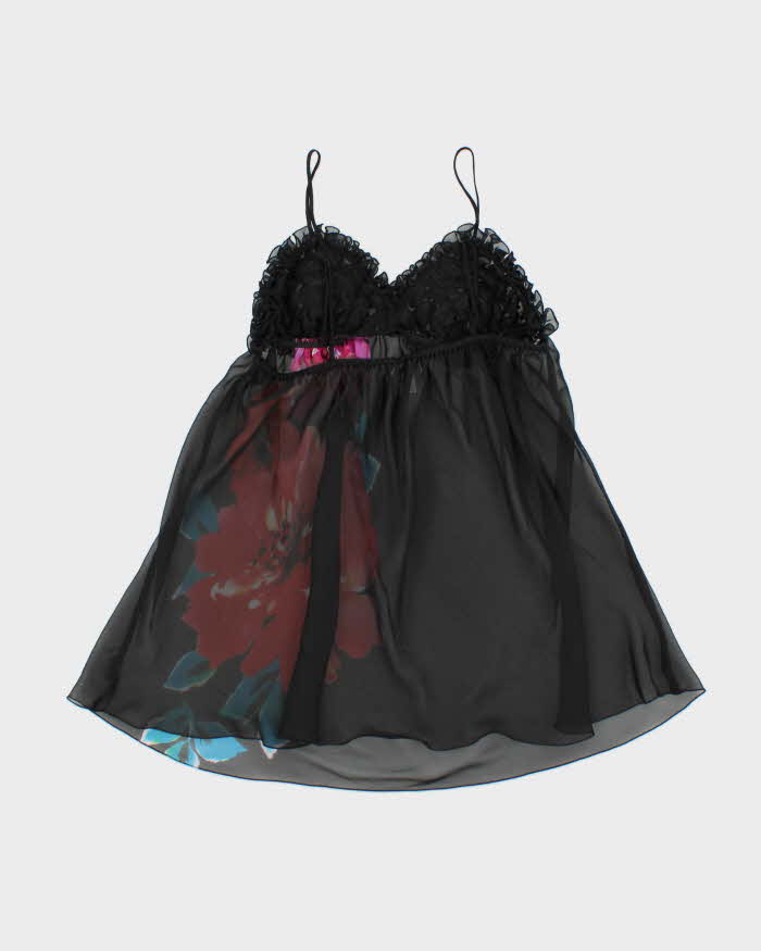 Vintage Y2k 2000s La Senza Mesh Frilly Cup Detail Cami Top - M