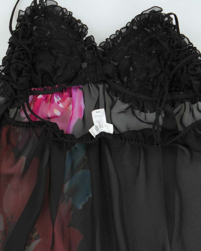 Vintage Y2k 2000s La Senza Mesh Frilly Cup Detail Cami Top - M