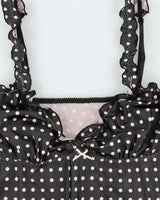 Vintage Y2k 2000s Polka Dot Satin Cami Top - L