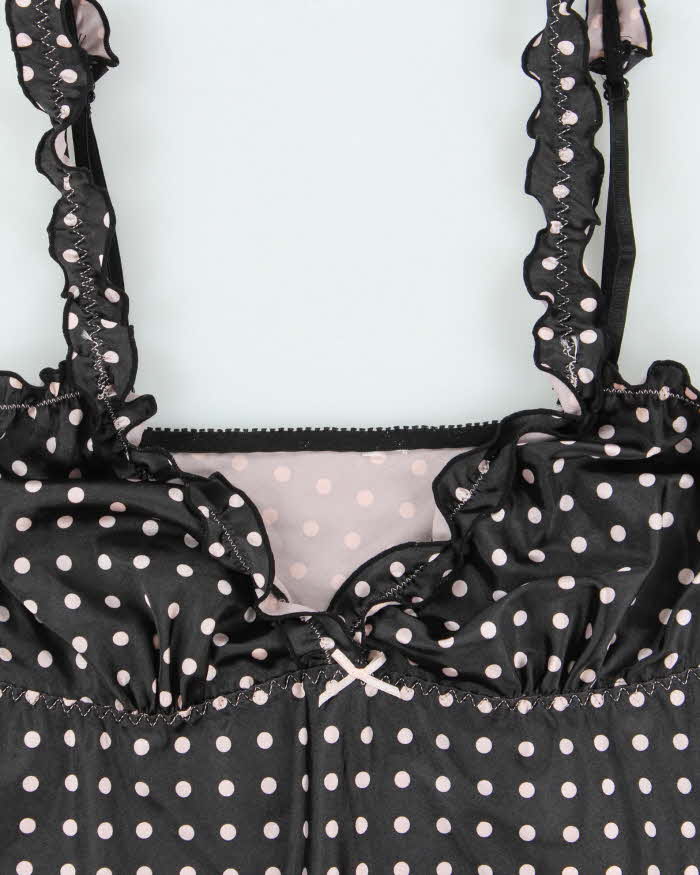 Vintage Y2k 2000s Polka Dot Satin Cami Top - L