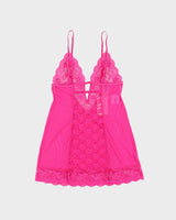 DSWT Y2k 2000s In Bloom Mesh &amp; Lace Cut-out Detail Cami Top - S