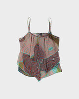 Vintage Y2k 2000s Re10 Striped Mesh Cami Top - S