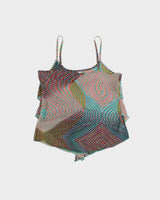 Vintage Y2k 2000s Re10 Striped Mesh Cami Top - S