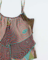 Vintage Y2k 2000s Re10 Striped Mesh Cami Top - S