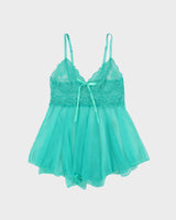 Vintage Y2k 2000s Avid Love Mesh &amp; Lace Fairy Hem Cami Top - M