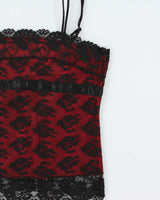 Vintage Y2k 2000s Sentiments Lace Backless Cami Top - M