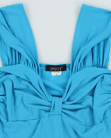 Vintage Y2k 2000s Pretty Asymmetric Flowy Hem Top - M