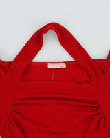 Vintage Y2k 2000s Sirens Halter Neck Cap Sleeve Top - XS