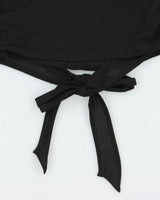 Vintage Y2k 2000s Ema Savahl Rhinestone Halter Tie Front Backless Top - XS