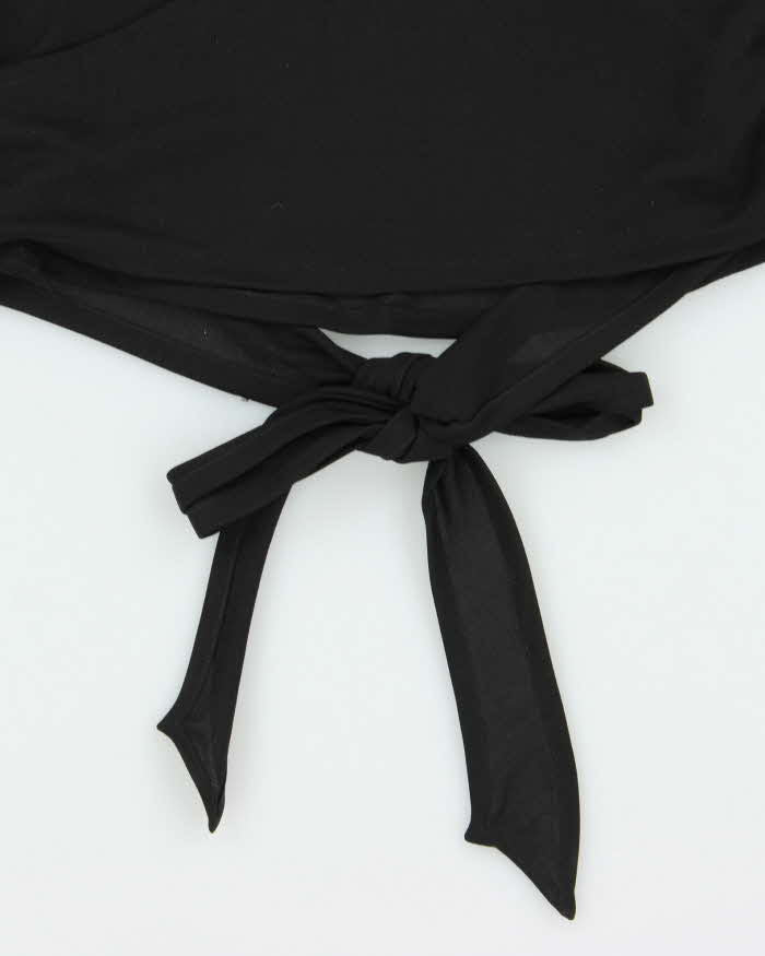 Vintage Y2k 2000s Ema Savahl Rhinestone Halter Tie Front Backless Top - XS