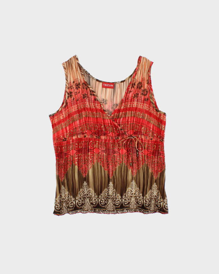 Vintage Y2k 2000s Taifun Collection Crinkle Mesh Top - XL
