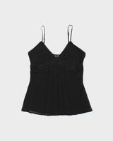 Vintage Y2k 2000s No Boundaries Lined Mesh Cami Top - L
