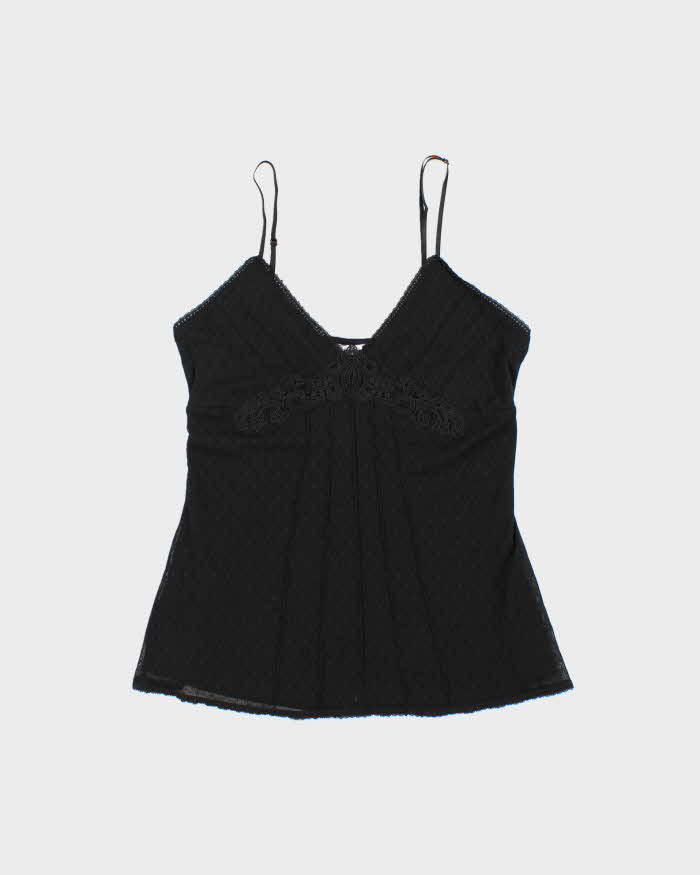 Vintage Y2k 2000s No Boundaries Lined Mesh Cami Top - L