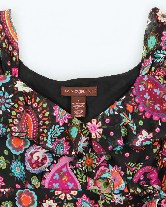 Vintage Y2k 2000s Bandolino Paisley Pattern Top - M
