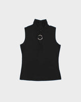Vintage 1990s Suzie In The City O Ring High Neck Top - M