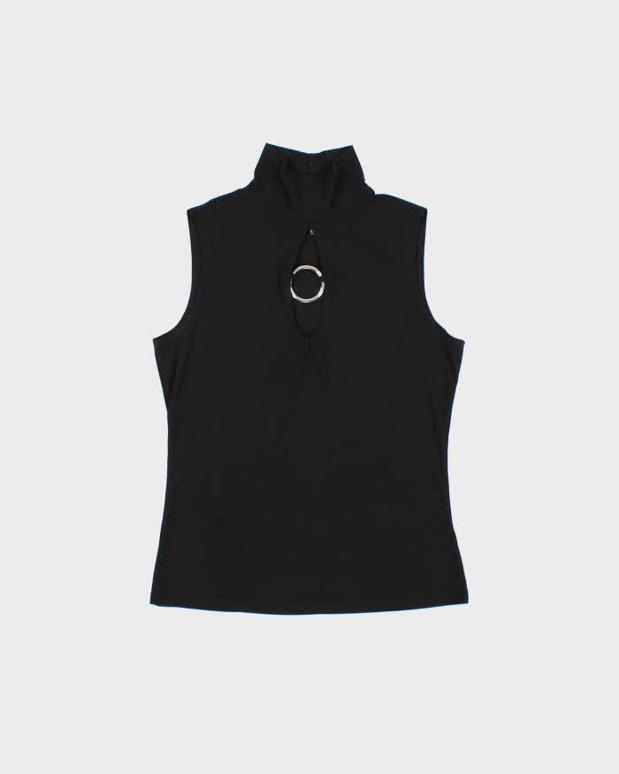 Vintage 1990s Suzie In The City O Ring High Neck Top - M