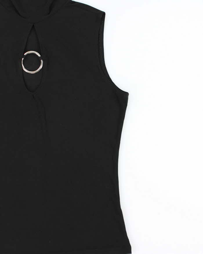 Vintage 1990s Suzie In The City O Ring High Neck Top - M