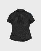 Vintage Y2k 2000s Guess Satin Rhinestone Button Blouse - S