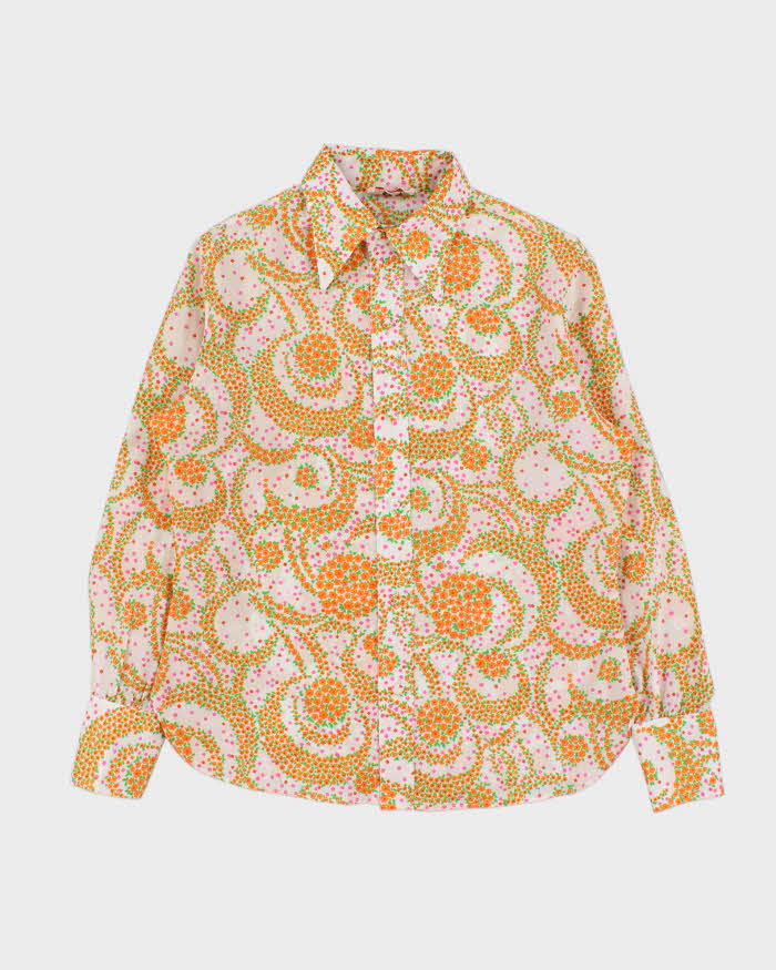 Vintage 1970s Edward chapman Floral Long Sleeve Blouse - XL