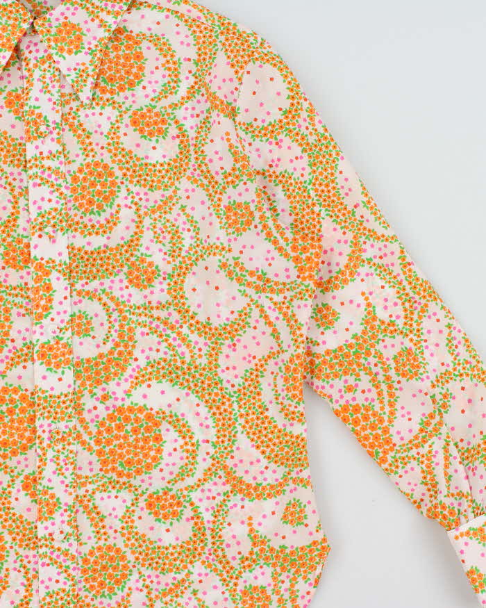Vintage 1970s Edward chapman Floral Long Sleeve Blouse - XL