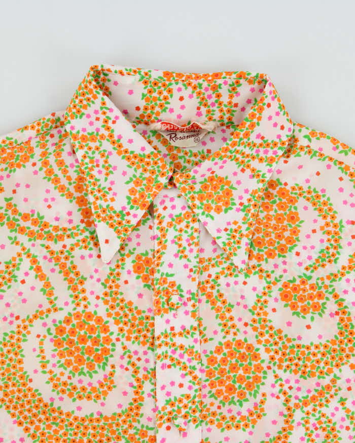 Vintage 1970s Edward chapman Floral Long Sleeve Blouse - XL