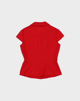 Vintage Royita Peter Pan Collar Cap Sleeve Blouse - M