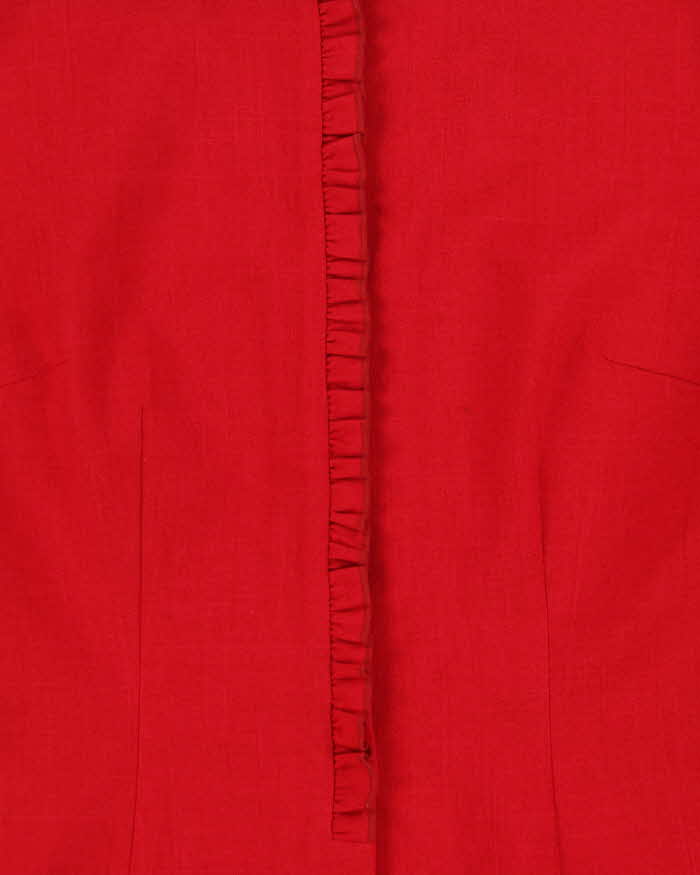Vintage Royita Peter Pan Collar Cap Sleeve Blouse - M