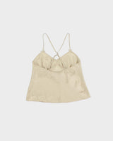 Vintage 1990s La Senza Geometric Pattern Satin Cami Top - S