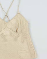 Vintage 1990s La Senza Geometric Pattern Satin Cami Top - S
