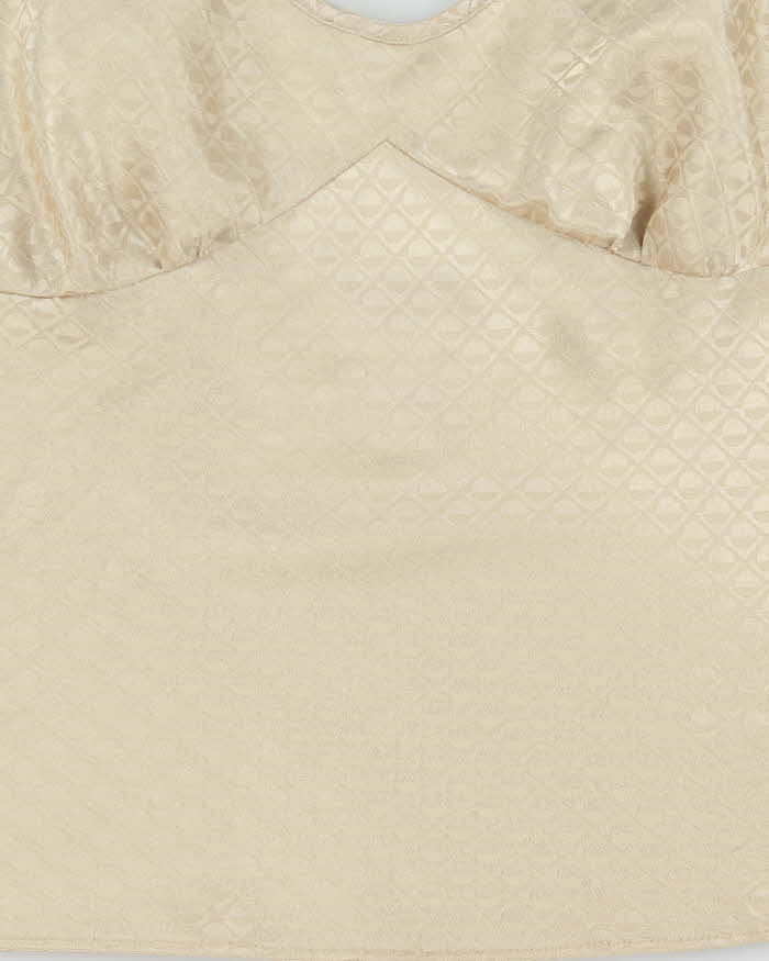 Vintage 1990s La Senza Geometric Pattern Satin Cami Top - S