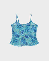 Vintage 1990s Vanderbilt Mesh Floral Cami Top - L