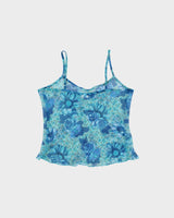 Vintage 1990s Vanderbilt Mesh Floral Cami Top - L