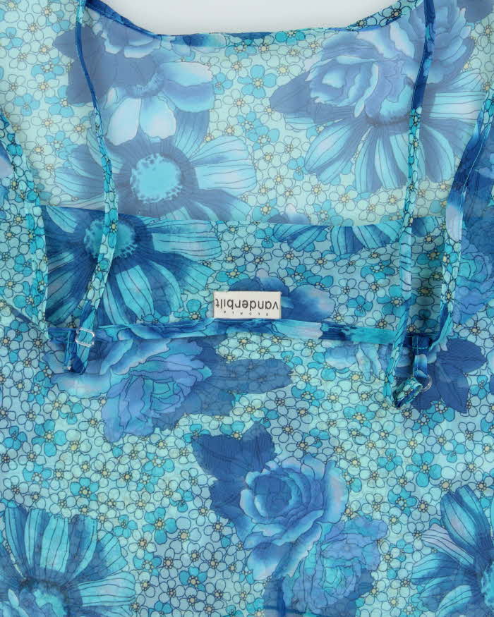 Vintage 1990s Vanderbilt Mesh Floral Cami Top - L