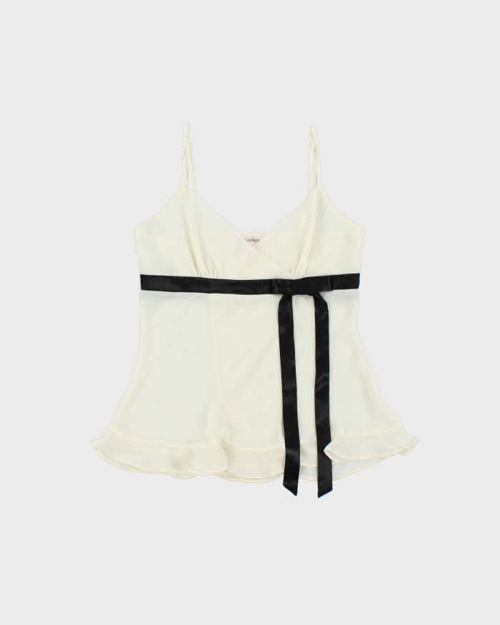 Vintage Y2k 2000s La Vie En Rose Mesh Cami Top - S