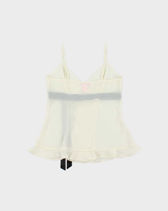Vintage Y2k 2000s La Vie En Rose Mesh Cami Top - S