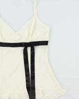 Vintage Y2k 2000s La Vie En Rose Mesh Cami Top - S