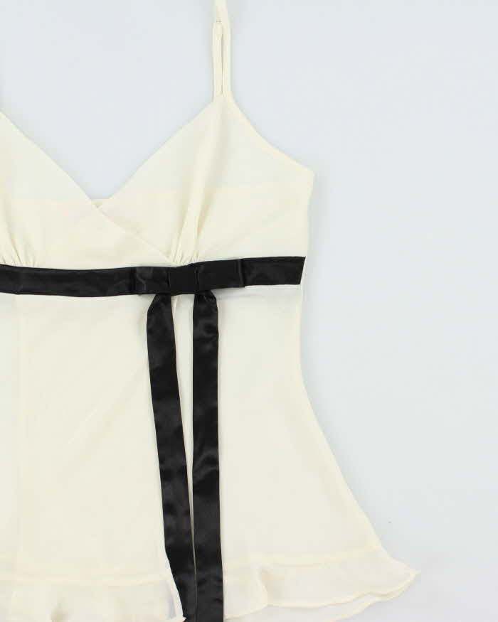 Vintage Y2k 2000s La Vie En Rose Mesh Cami Top - S
