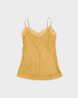 Vintage 2000s Intimissimi Slinky Lace Trim Cami Top - M