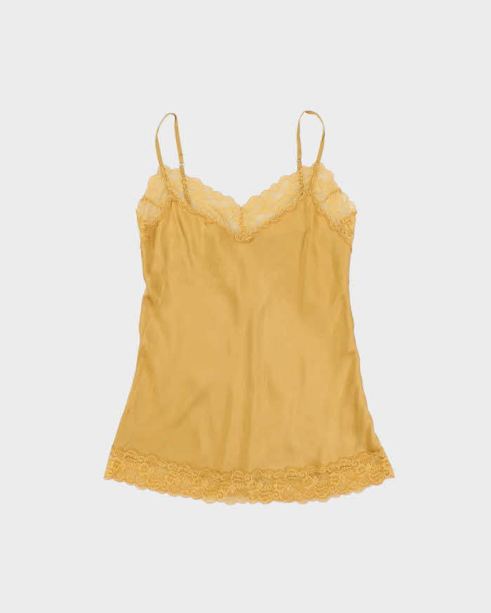 Vintage 2000s Intimissimi Slinky Lace Trim Cami Top - M