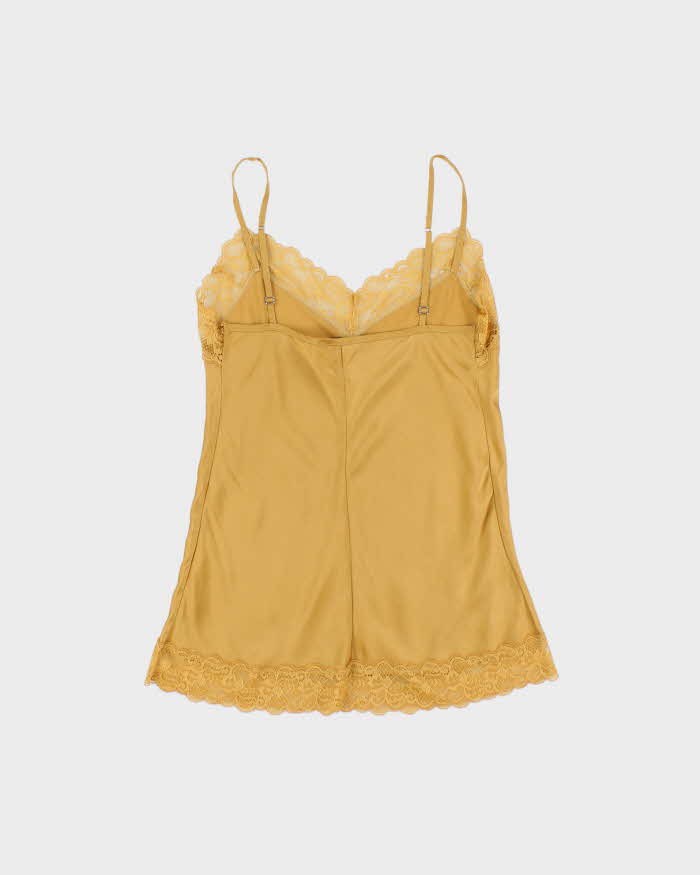 Vintage 2000s Intimissimi Slinky Lace Trim Cami Top - M