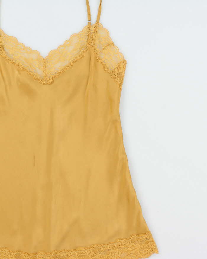 Vintage 2000s Intimissimi Slinky Lace Trim Cami Top - M