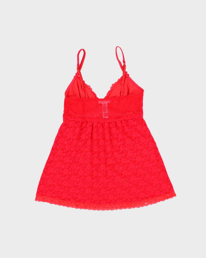 Vintage Y2k 2000s La Senza Neon Lace Cami Top - S