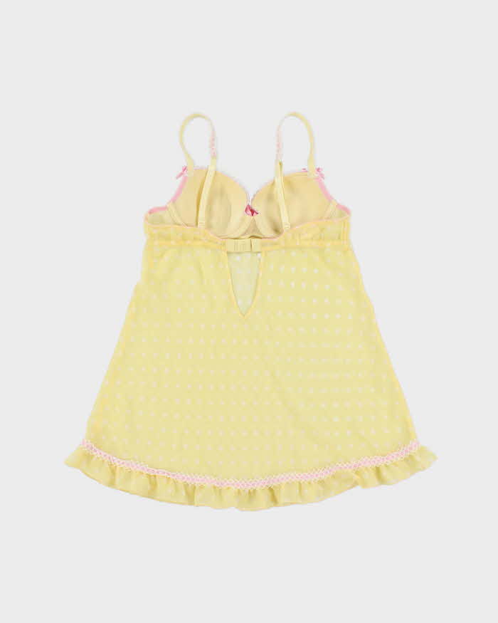 Vintage Y2k 2000s La Senza Polka Dot Mesh Top - XS