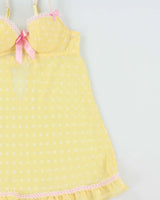 Vintage Y2k 2000s La Senza Polka Dot Mesh Top - XS
