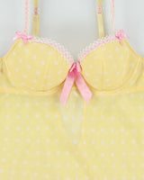 Vintage Y2k 2000s La Senza Polka Dot Mesh Top - XS
