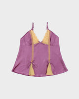 Vintage 2000s Maximaxi Satin Lace Cami Top - L