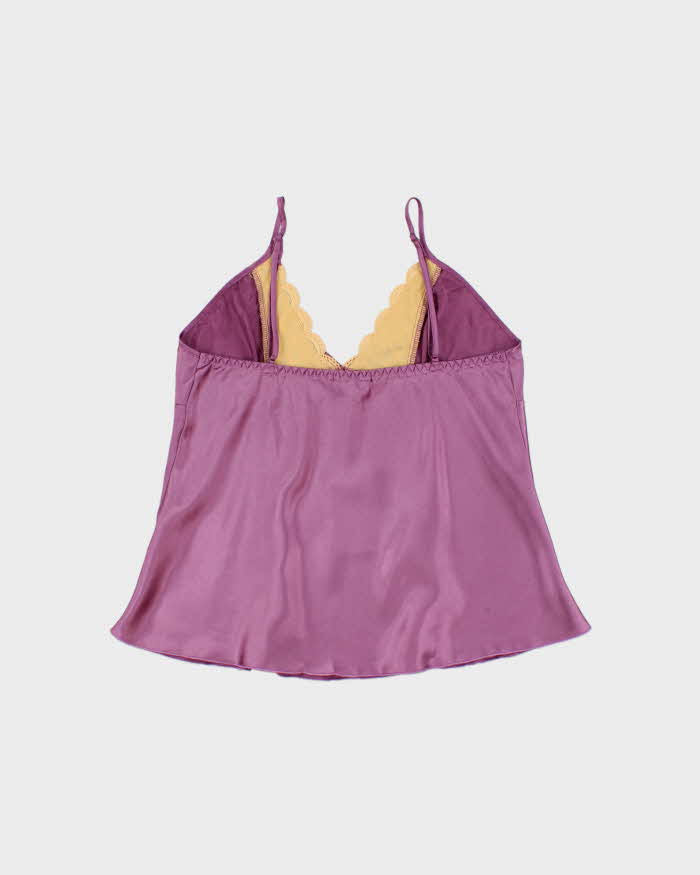 Vintage 2000s Maximaxi Satin Lace Cami Top - L