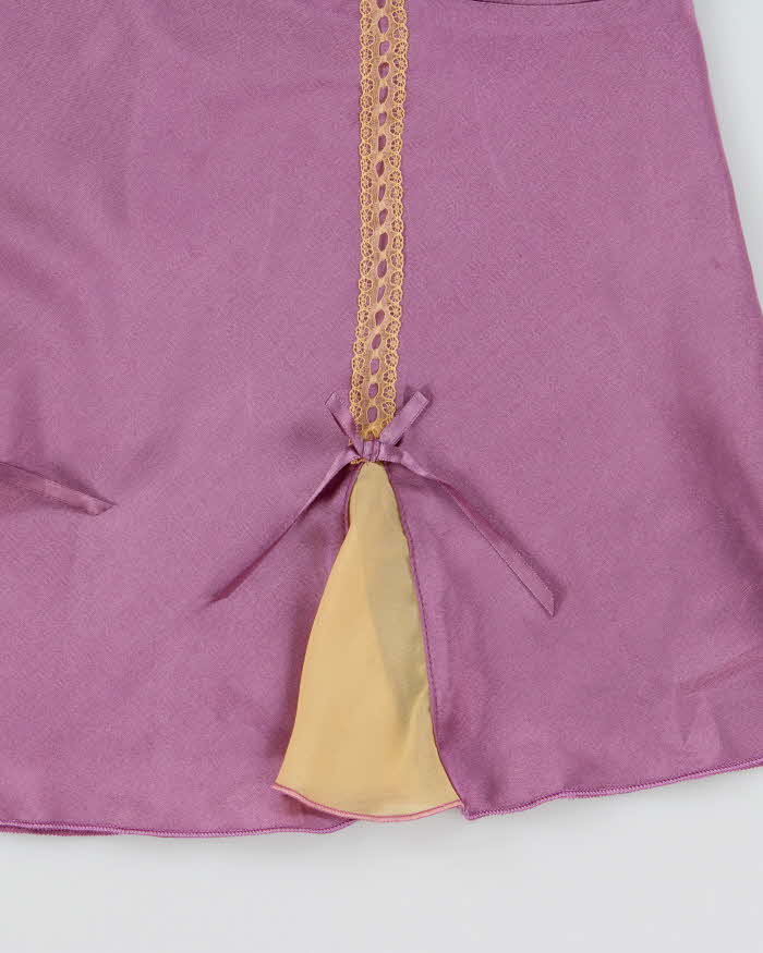 Vintage 2000s Maximaxi Satin Lace Cami Top - L