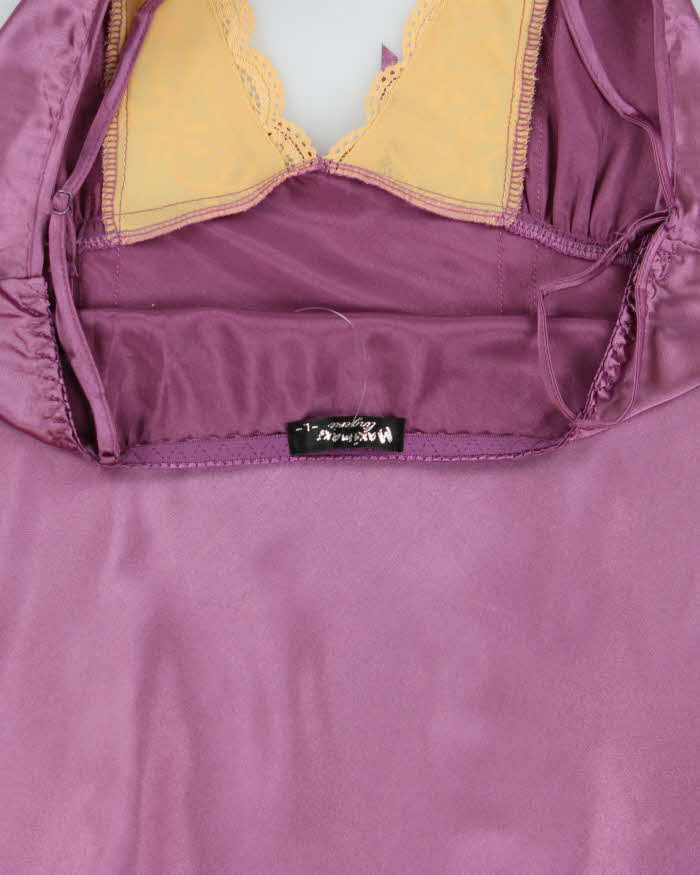 Vintage 2000s Maximaxi Satin Lace Cami Top - L